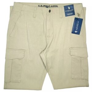 U.S. Polo Assn. Cream Cargo Shorts